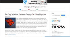 Desktop Screenshot of nevadainsurancelaw.com